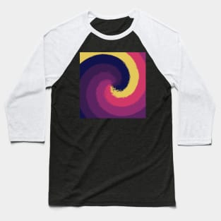 Swirl Of Sun Set Colors Pattern Baseball T-Shirt